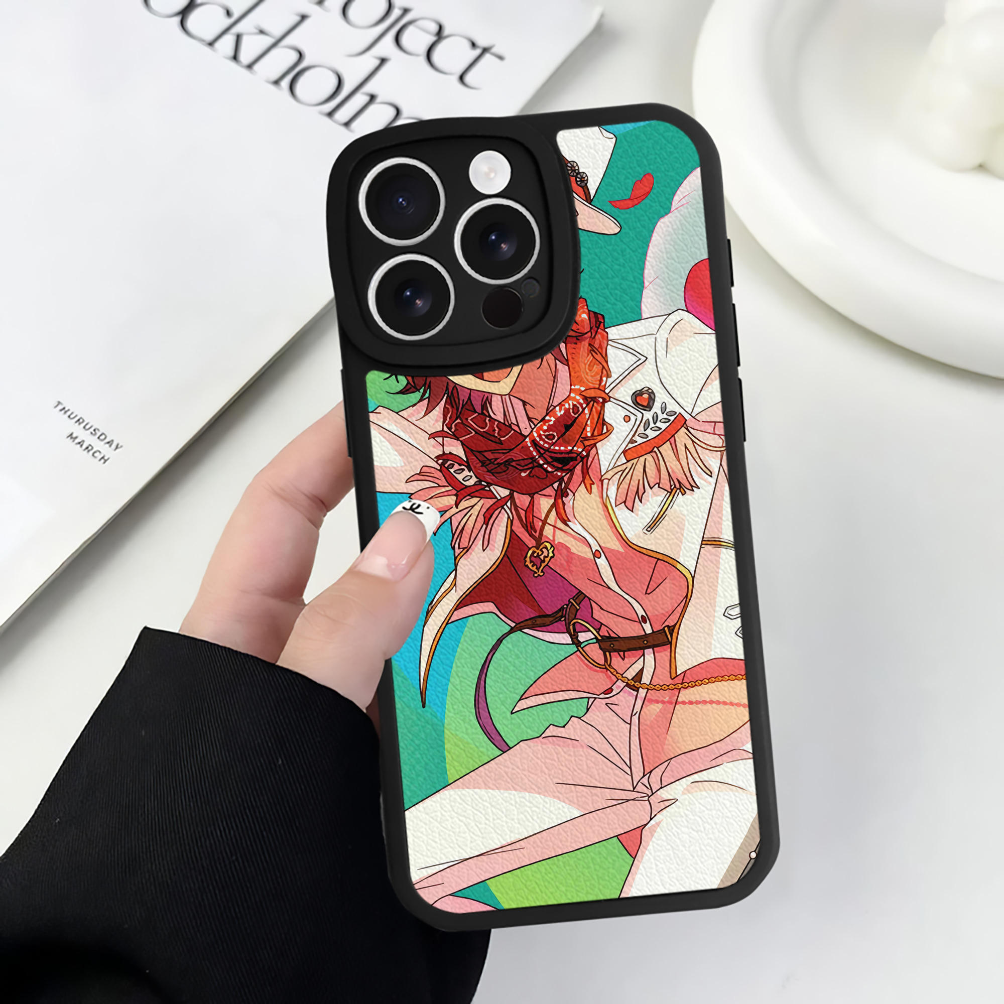 （画像用） あんさんぶるスターズ! Ensemble Stars 【iPhone 16シリーズ対応】シリコンスマホケース（レザー調） 材質：シリコン
